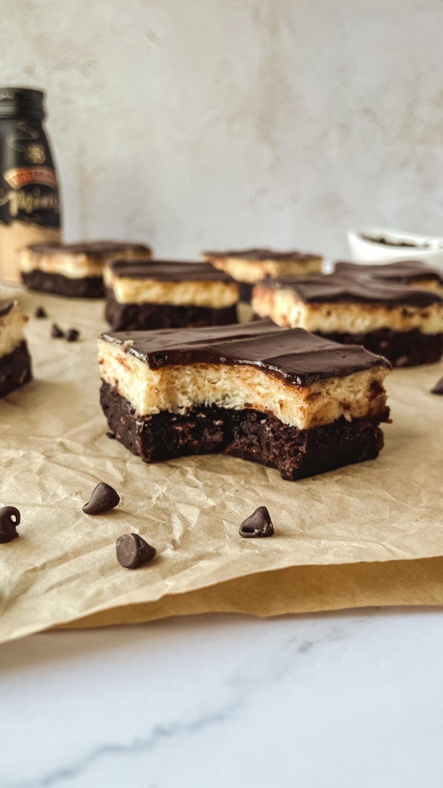 Baileys Irish Cream Cheesecake Brownies - From 📌Pin To Plate🍰