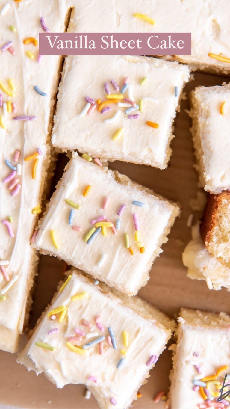 Vanilla Sheet Cake with Buttercream Frosting