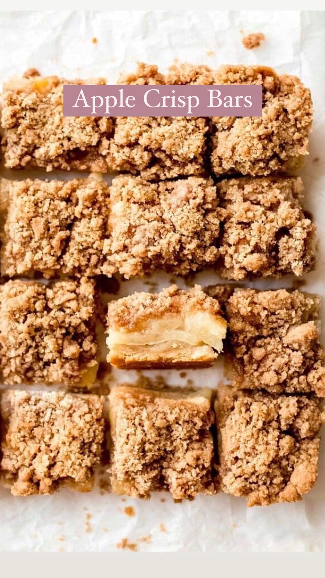 Apple Crisp Shortbread Bars