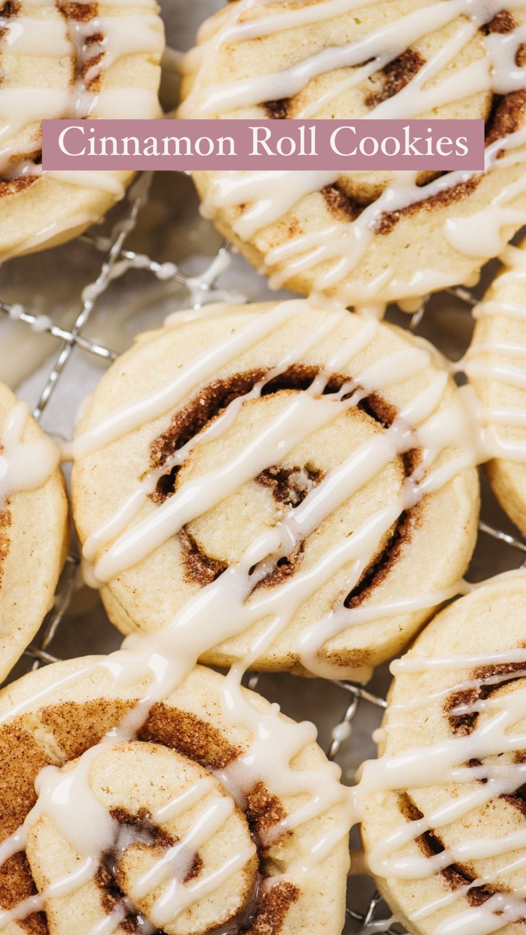 Cinnamon Roll Cookies with Icing