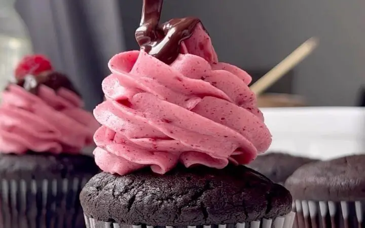 Chocolate Raspberry Espresso Cupcakes