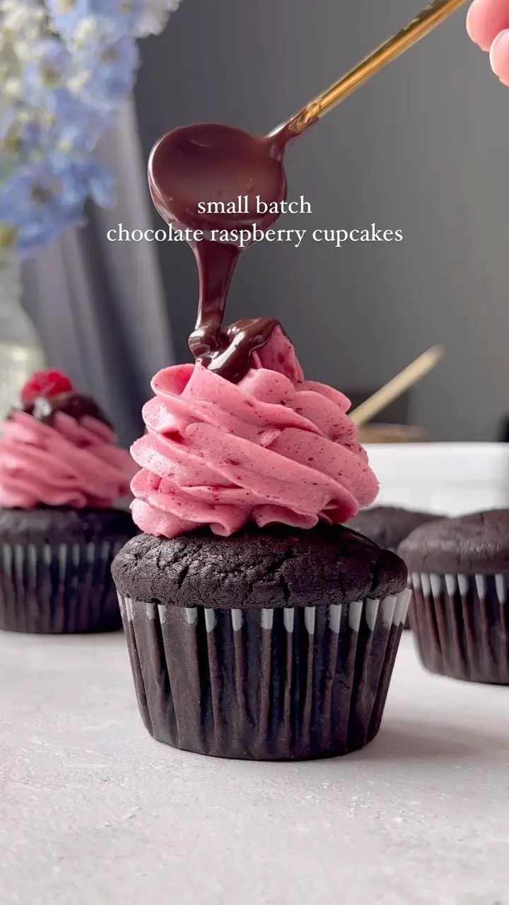 Chocolate Raspberry Espresso Cupcakes