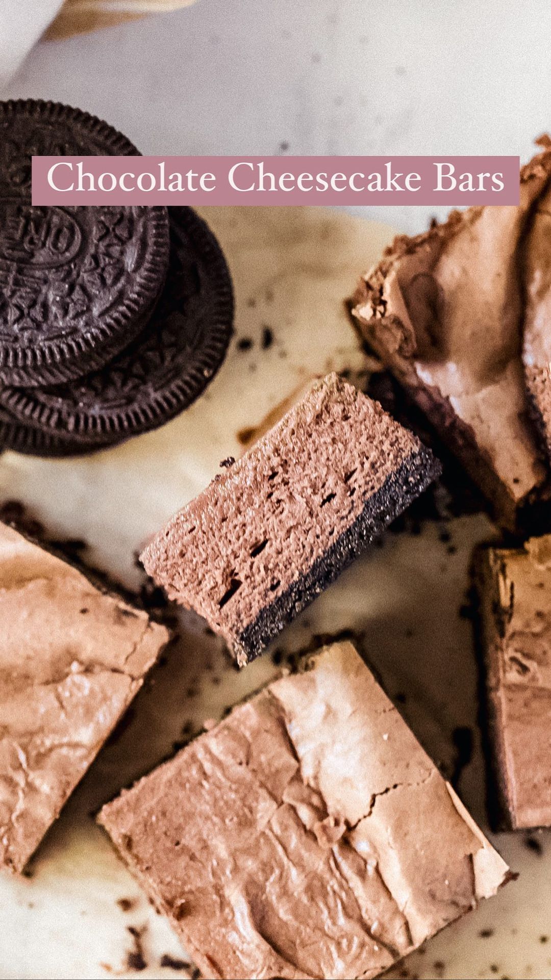 Chocolate Oreo Cheesecake Bars