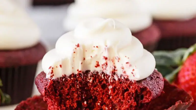 Red Velvet Cupcakes with Cream Cheese Frosting