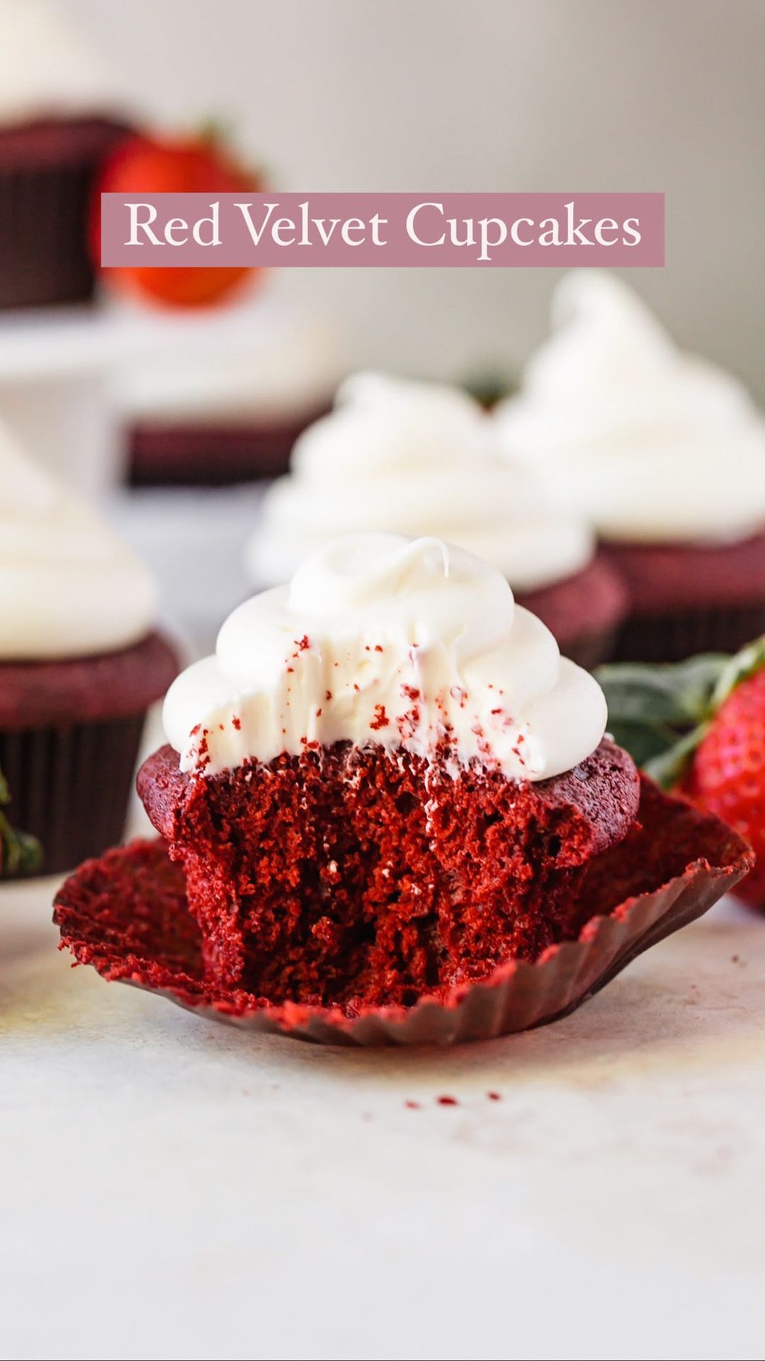 Red Velvet Cupcakes with Cream Cheese Frosting