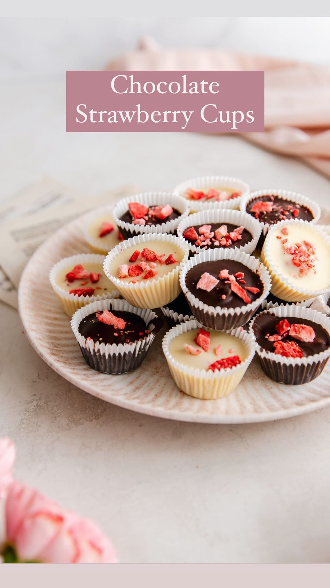 No-Added Sugar Strawberry Chocolate Cups