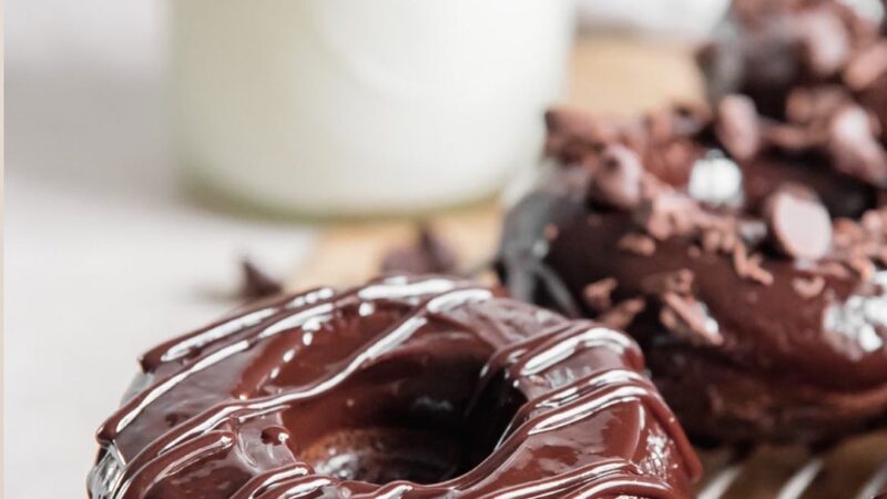 Chocolate Espresso Donuts with Chocolate Glaze