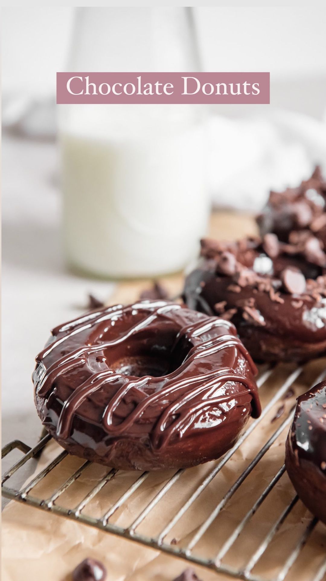 Chocolate Espresso Donuts with Chocolate Glaze