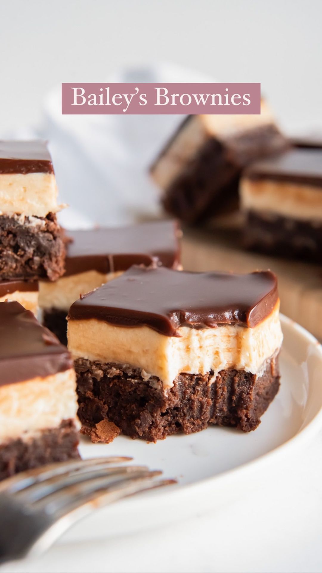 Bailey’s Frosted Brownies with Chocolate Ganache