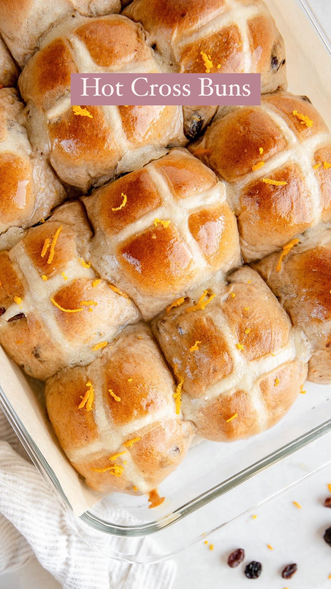 Traditional Hot Cross Buns with a Citrus Twist