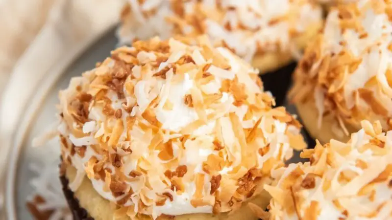 Tropical Coconut Cupcakes with Creamy Coconut Buttercream