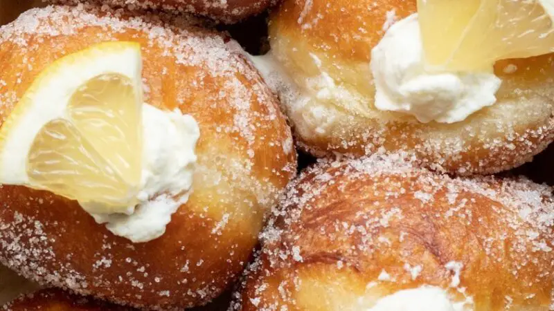 Lemon Brioche Donuts with Whipped Lemon Cream