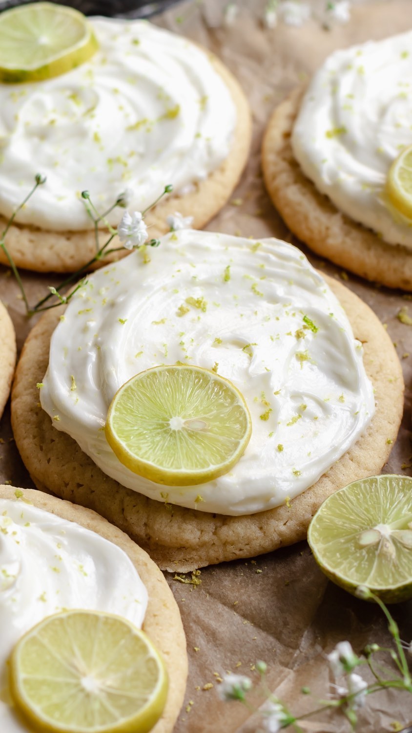 Brown Butter Key Lime Cookies with White Chocolate