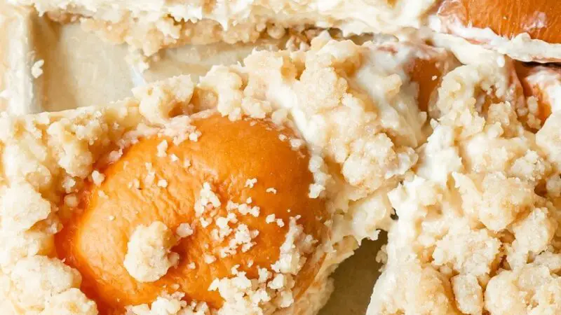 Apricot Cheesecake with Shortbread/Streusel