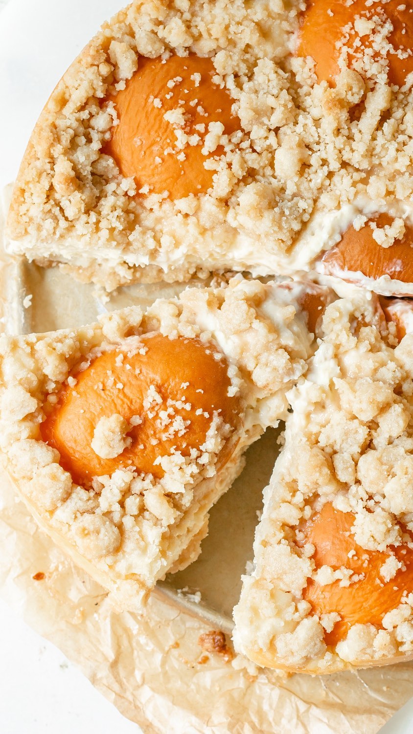 Apricot Cheesecake with Shortbread/Streusel