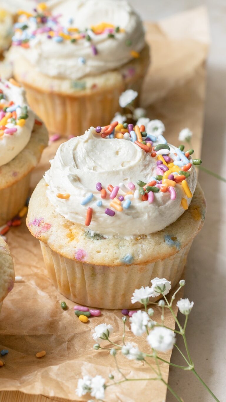 Confetti Cupcakes with Vanilla Buttercream