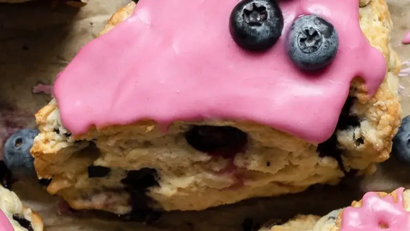 Blueberry Scones with Blueberry Glaze