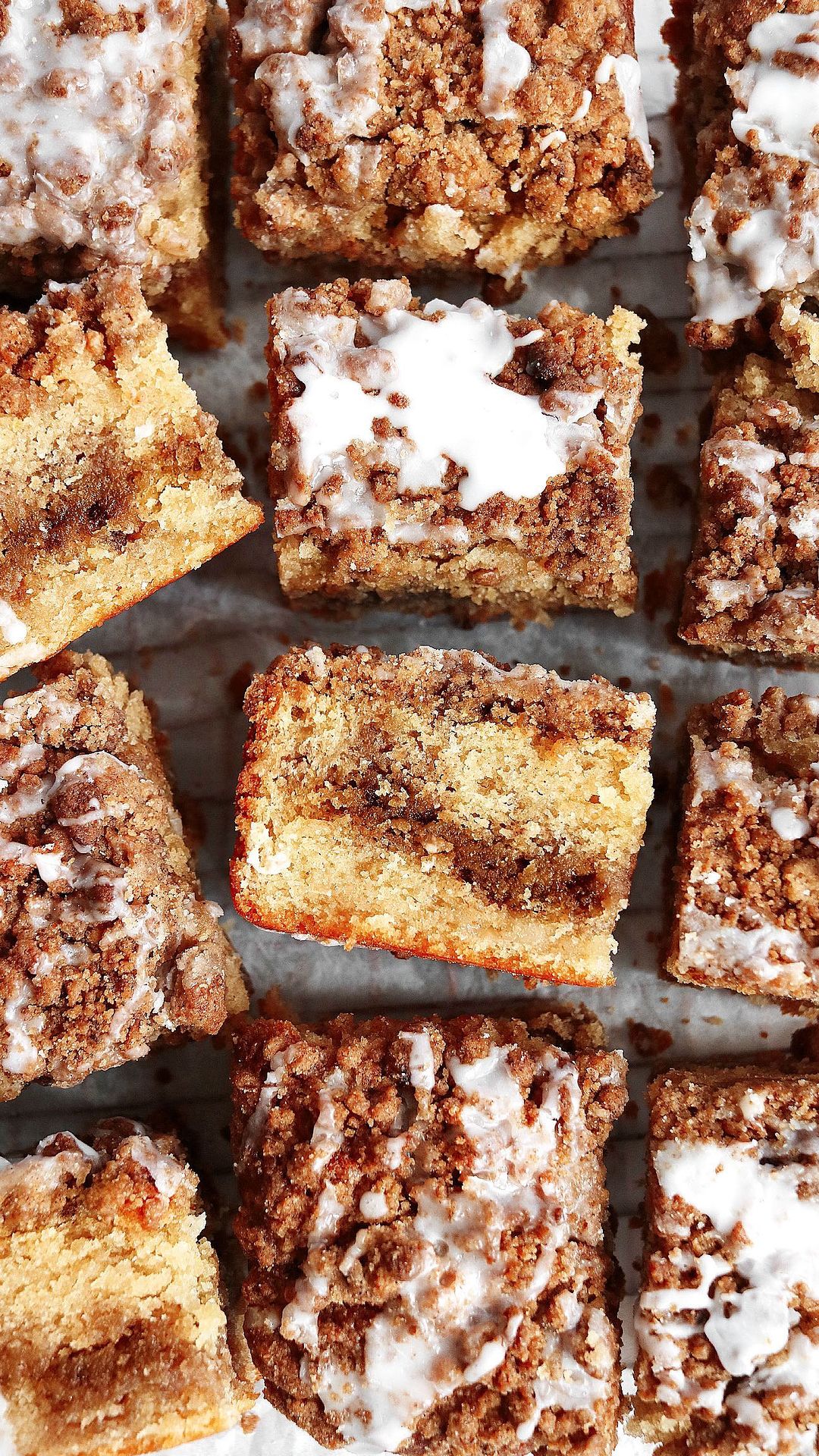 Vegan Coffee Streusel Cake with Icing Drizzle