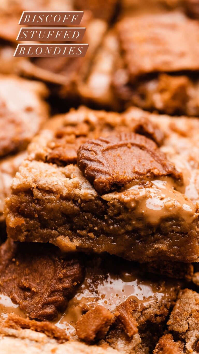 Biscoff Swirled Blondies