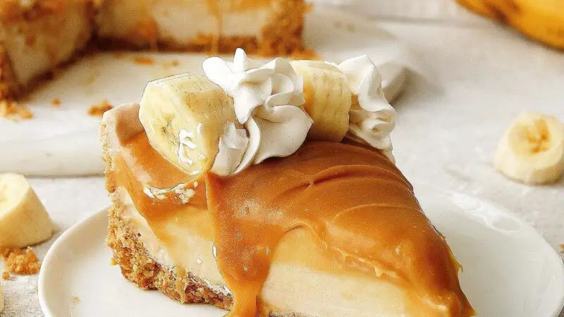 Vegan Banana & Caramel Cheesecake