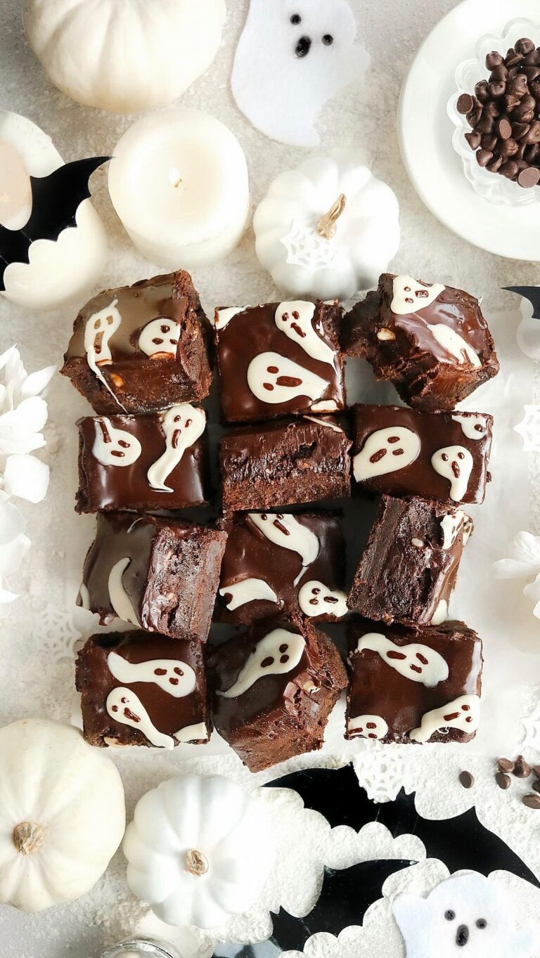 Haunted Chocolate Shortbread Brownie Bars