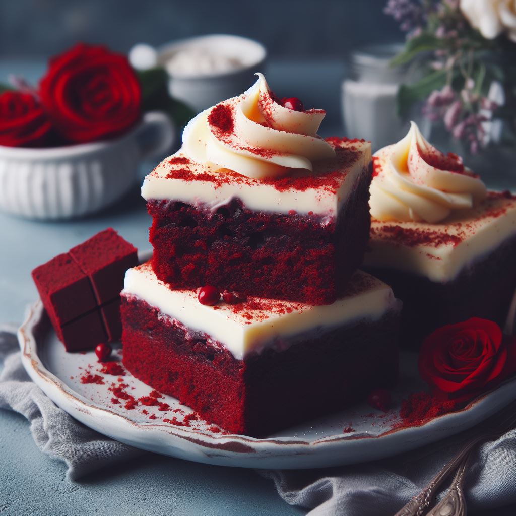 Decadent Red Velvet Brownies with Cream Cheese Frosting