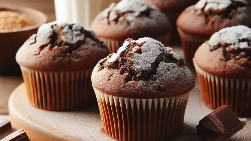 Whole Wheat Chocolate Banana Muffins