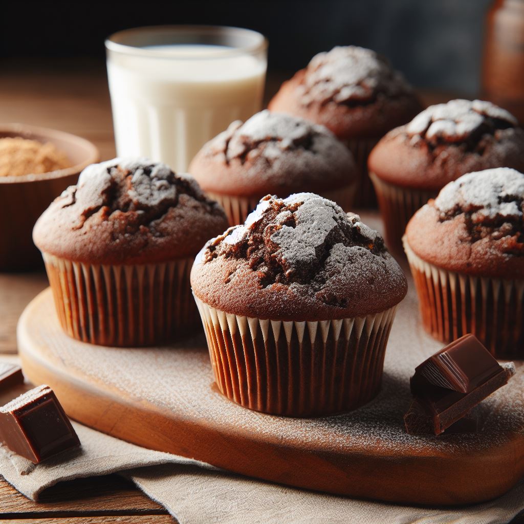 Whole Wheat Chocolate Banana Muffins