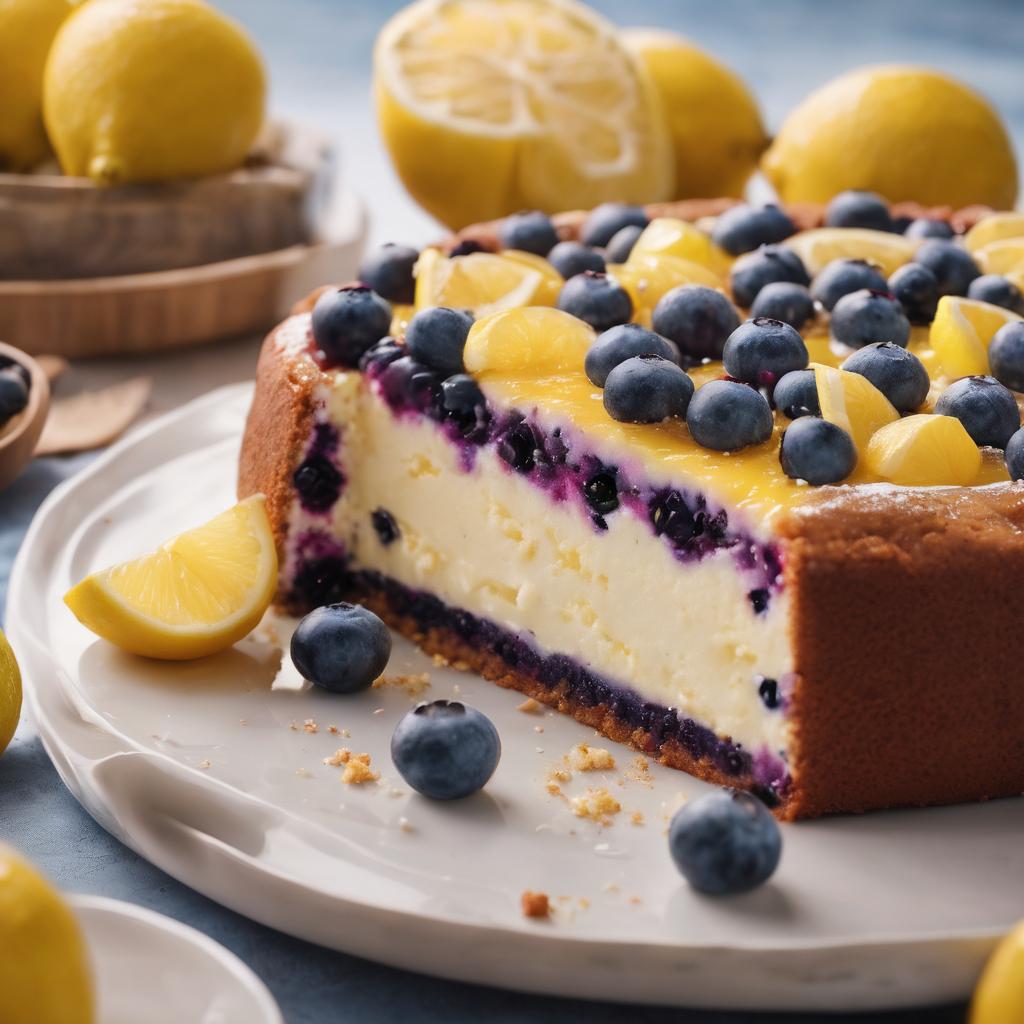 Blueberry-Lemon Ricotta Pound Cake with Zesty Glaze