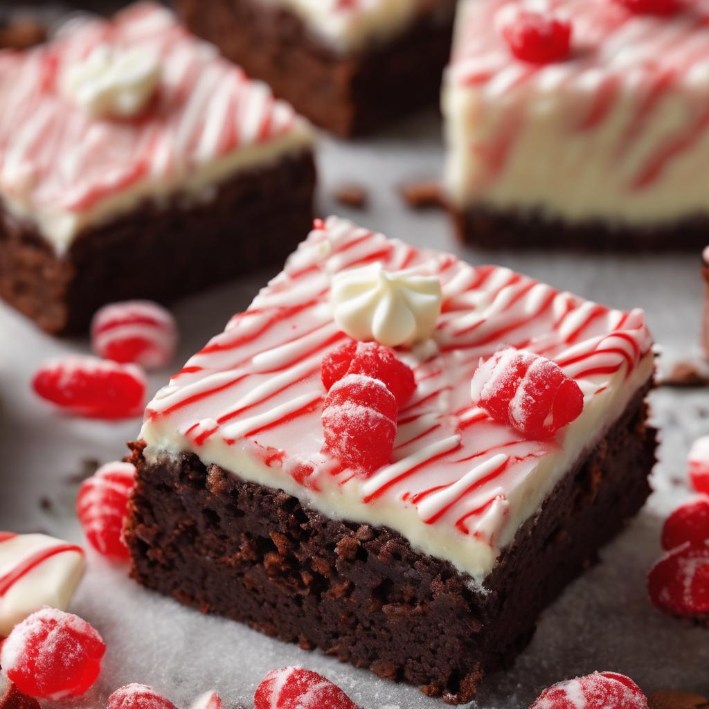 Peppermint Brownies with White Chocolate Peppermint Bark