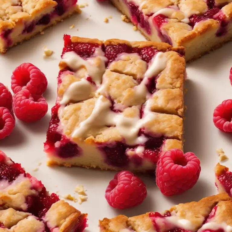 Raspberry White Chocolate Blondies