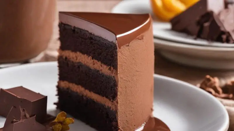 Chocolate Mousse Cake with Chocolate Glaze