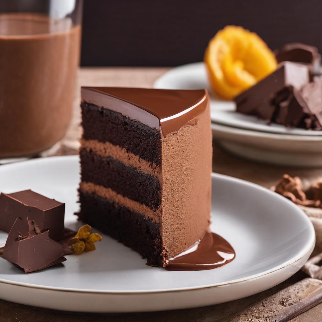 Chocolate Mousse Cake with Chocolate Glaze