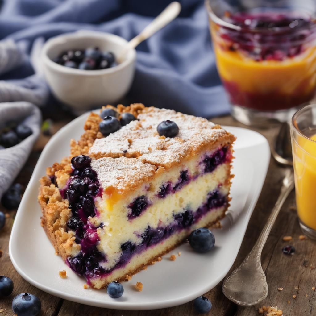 Blueberry Breakfast Cake with Streusel Topping