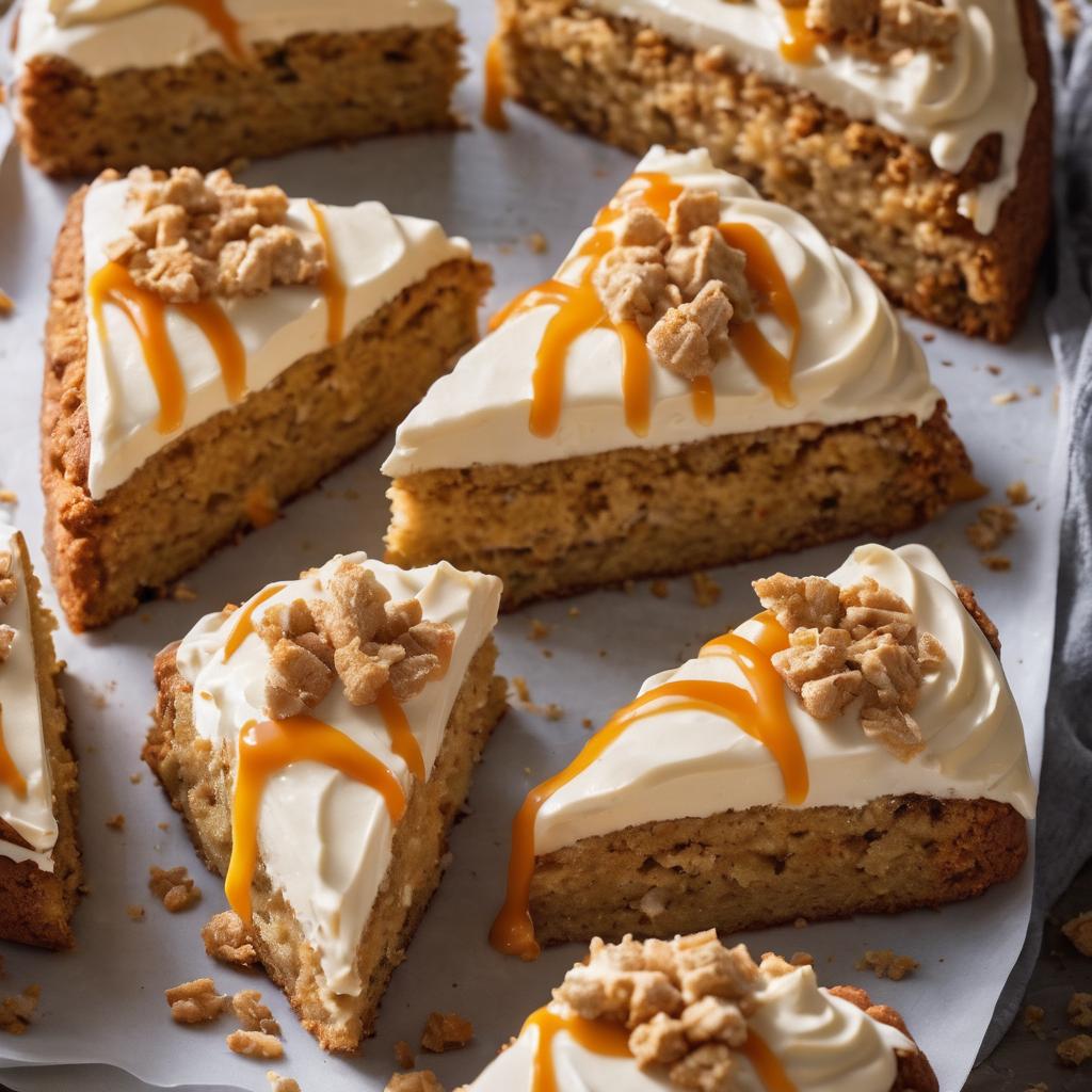 Carrot Cake Scones with Dulce de Leche Cream Cheese Frosting