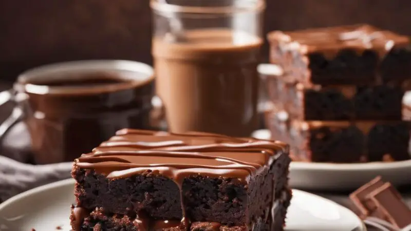 Chocolate Brownies with Hot Fudge Sauce