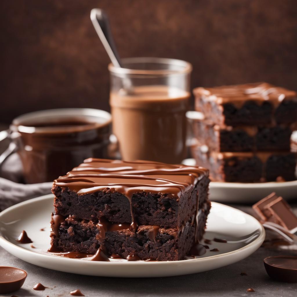 Chocolate Brownies with Hot Fudge Sauce