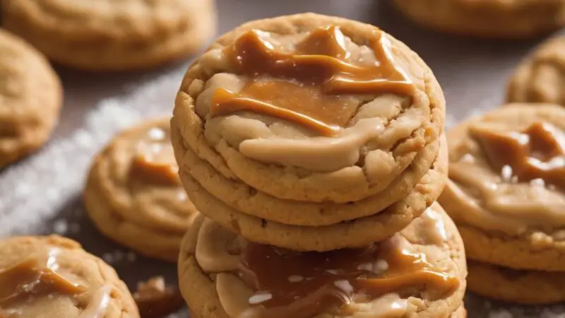 Dulce de Leche Stuffed Cookies with a Touch of Sea Salt