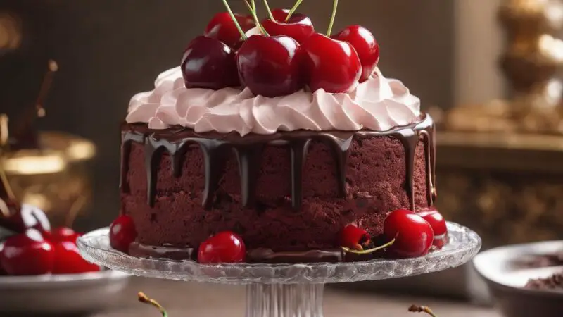 Cherry Chocolate Delight Cake