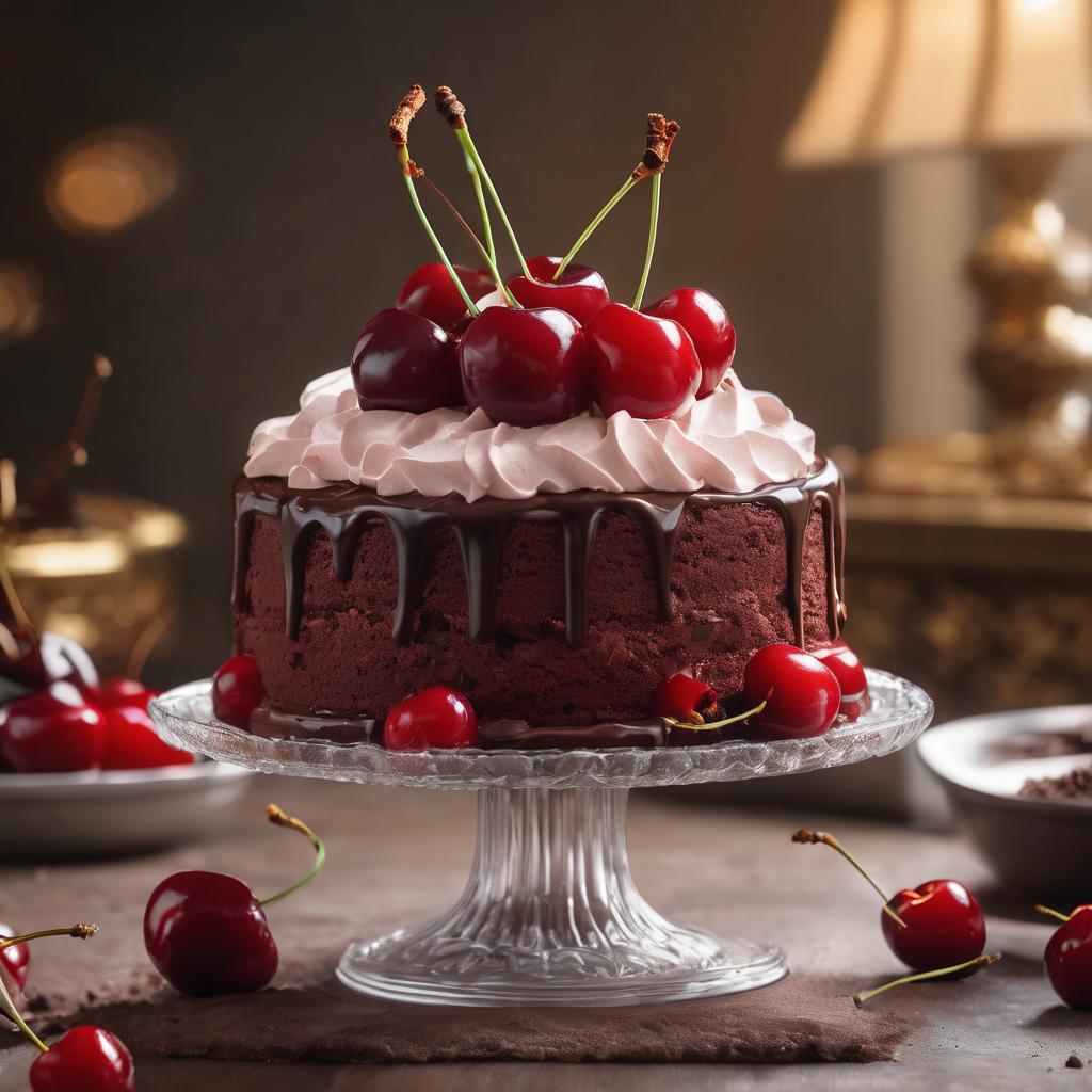 Cherry Chocolate Delight Cake