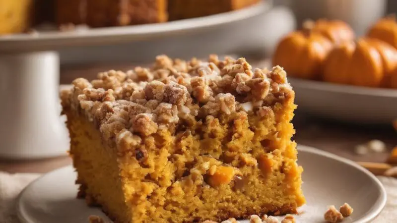 Pumpkin Coffee Cake with Streusel Topping