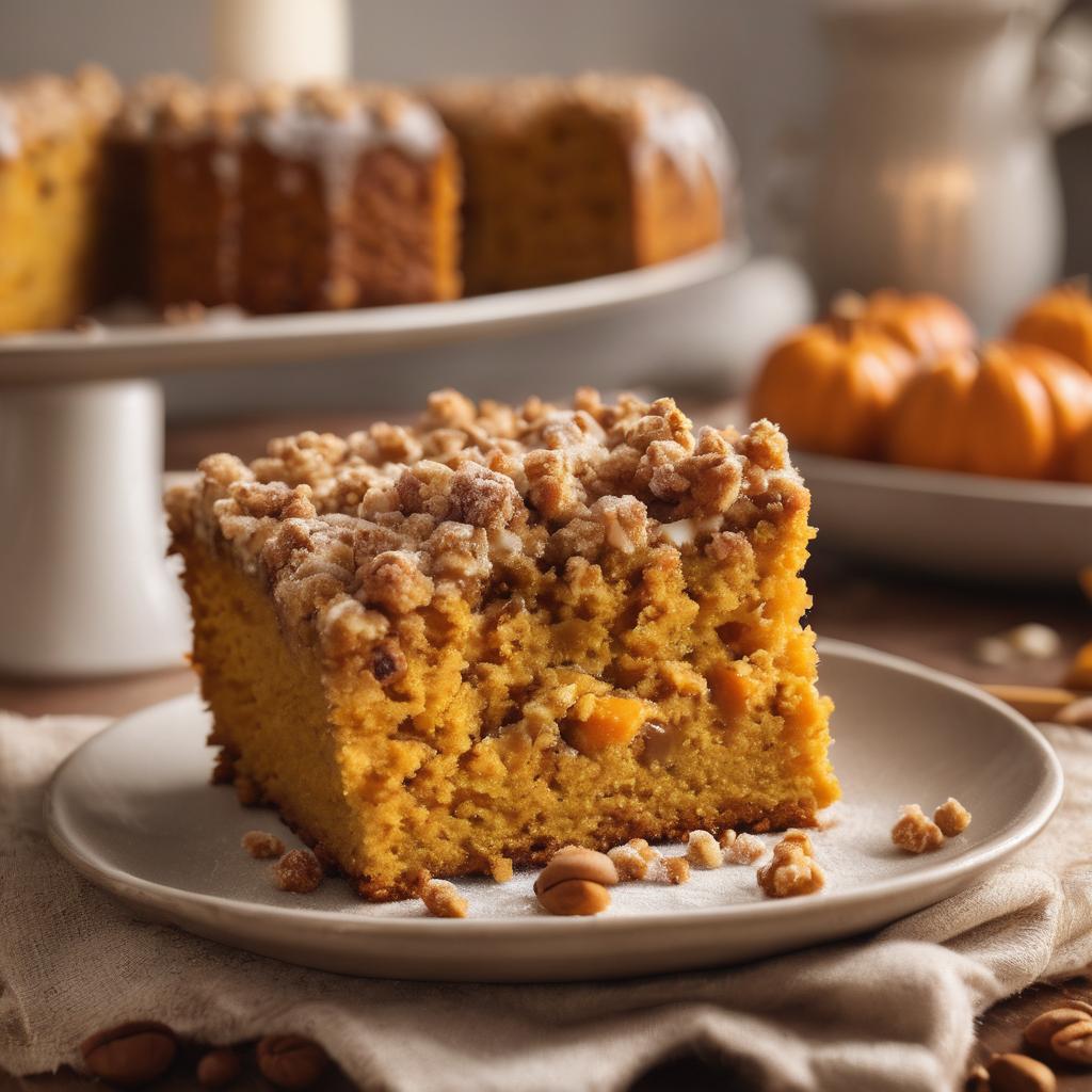 Pumpkin Coffee Cake with Streusel Topping