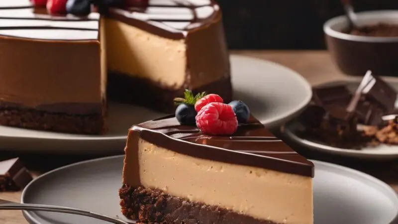 Chocolate Cheesecake with Dark Chocolate Ganache