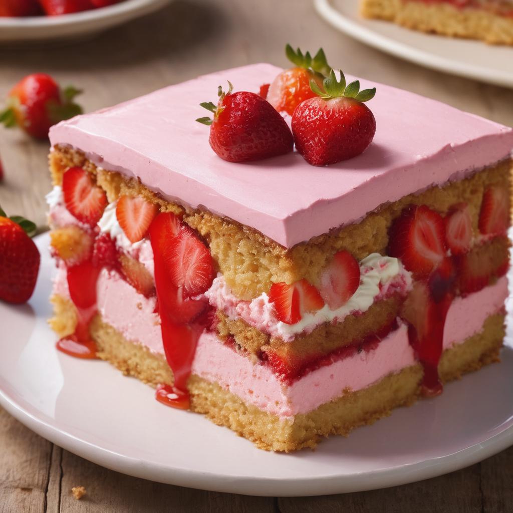 Strawberry Tarragon Pound Cake with Strawberry Cream Cheese Glaze