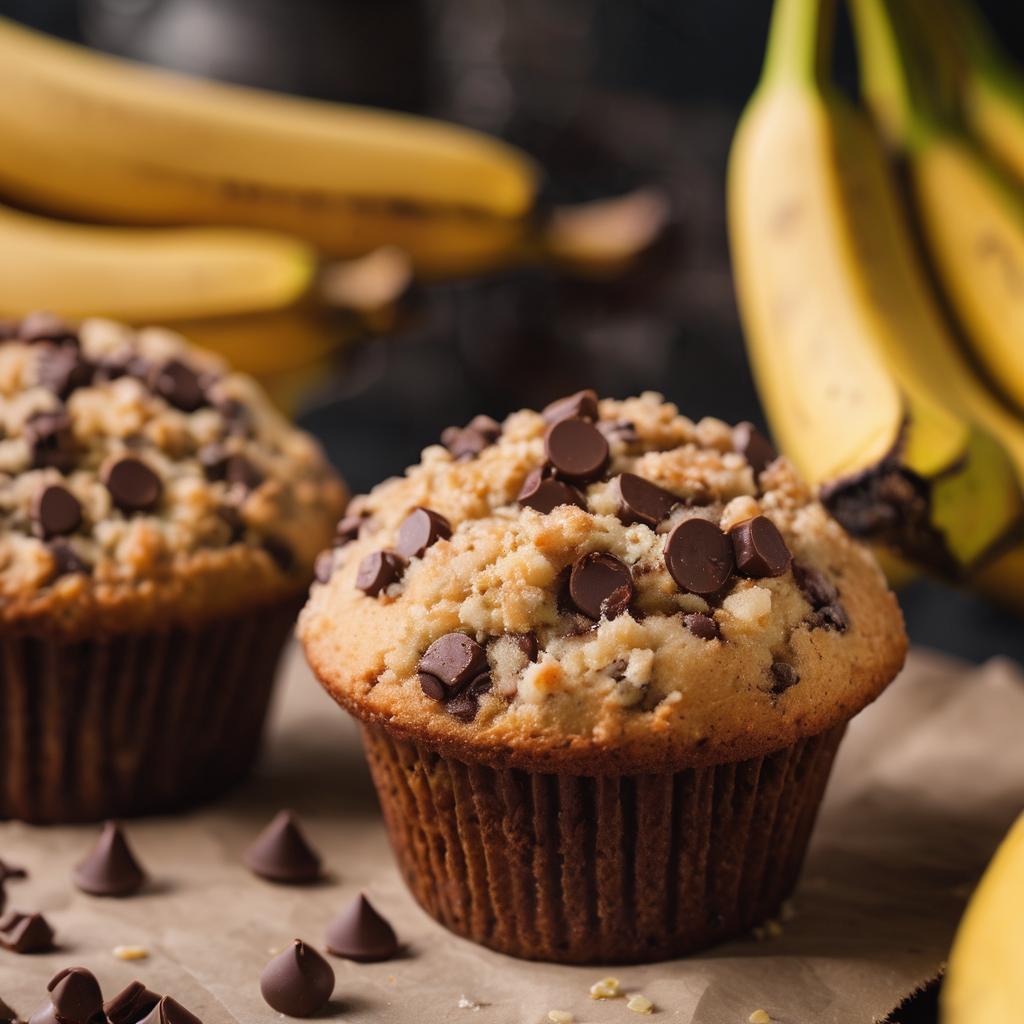 Banana Chocolate Chip Muffins with Streusel Topping