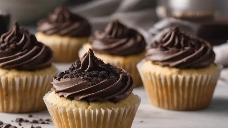 Cookies & Cream Cupcakes with Chocolate Ganache Filling