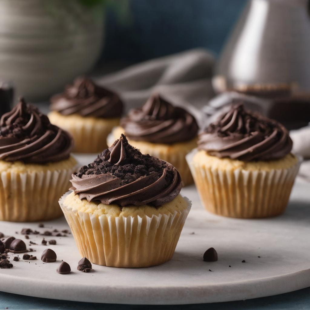 Cookies & Cream Cupcakes with Chocolate Ganache Filling