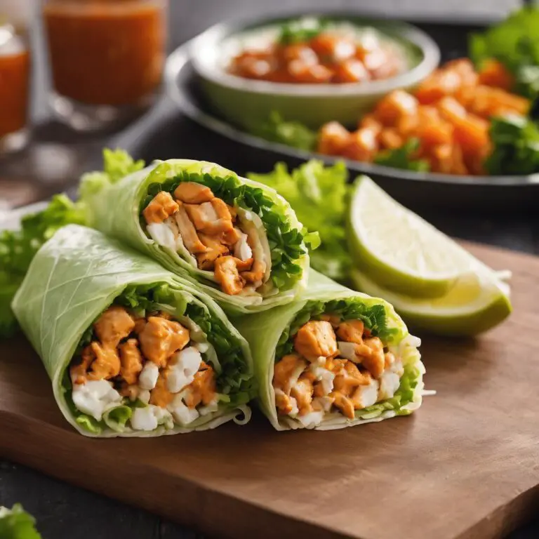 Spicy Buffalo Chicken Lettuce Wraps