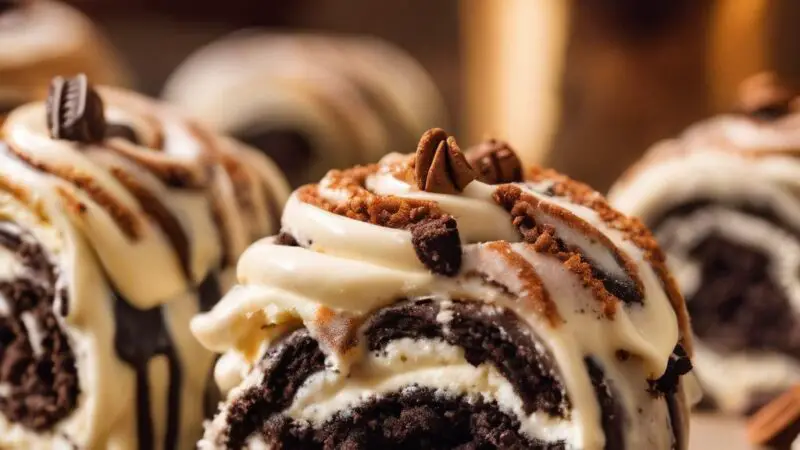 Oreo Cinnamon Rolls with Vanilla Frosting