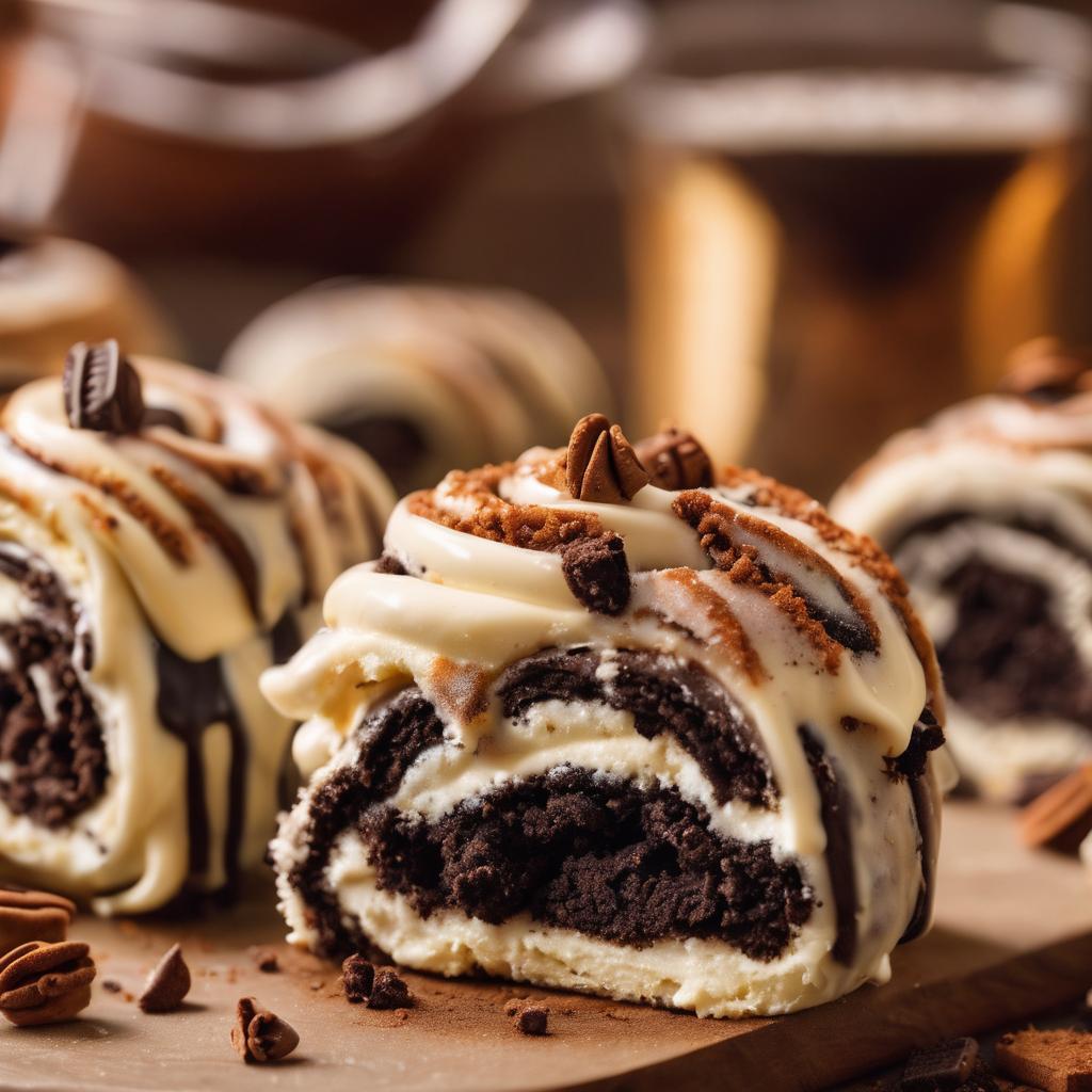 Oreo Cinnamon Rolls with Vanilla Frosting